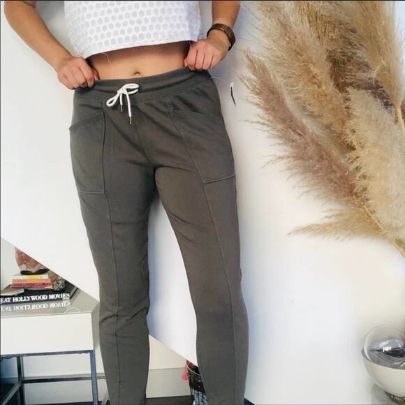 OLD NAVY Olive Green Sweatpants Joggers Pants French Terry Ankle Drawstring M - Picture 5 of 16